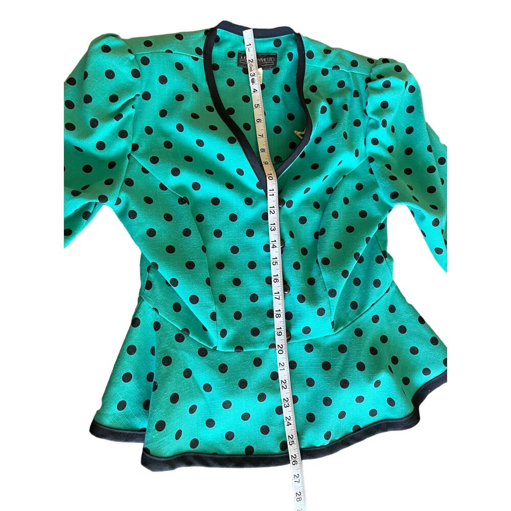 VTG Just In Thyme Women’s Petite 16 Polka Dot Retro Blazer (10/M) - Picture 8 of 13